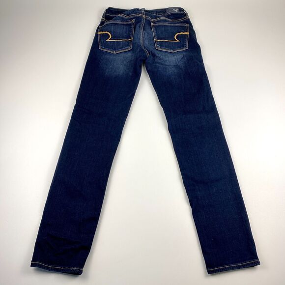 American Eagle Outfitters Womens Super Stretch Skinny Jeans Size 2 Regular Blue - Picture 5 of 9